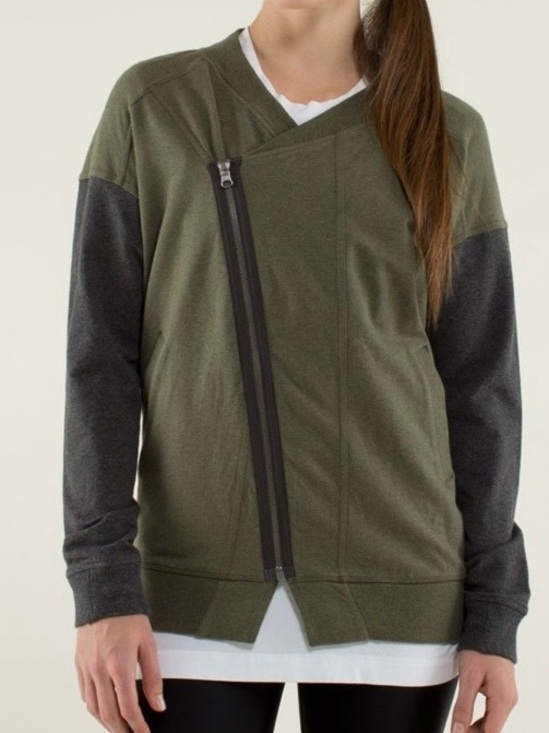 lululemon athletica Jackets & Blazers - Lululemon Mula Bundle Wrap - Heathered Fatigue Green Gray Size 6